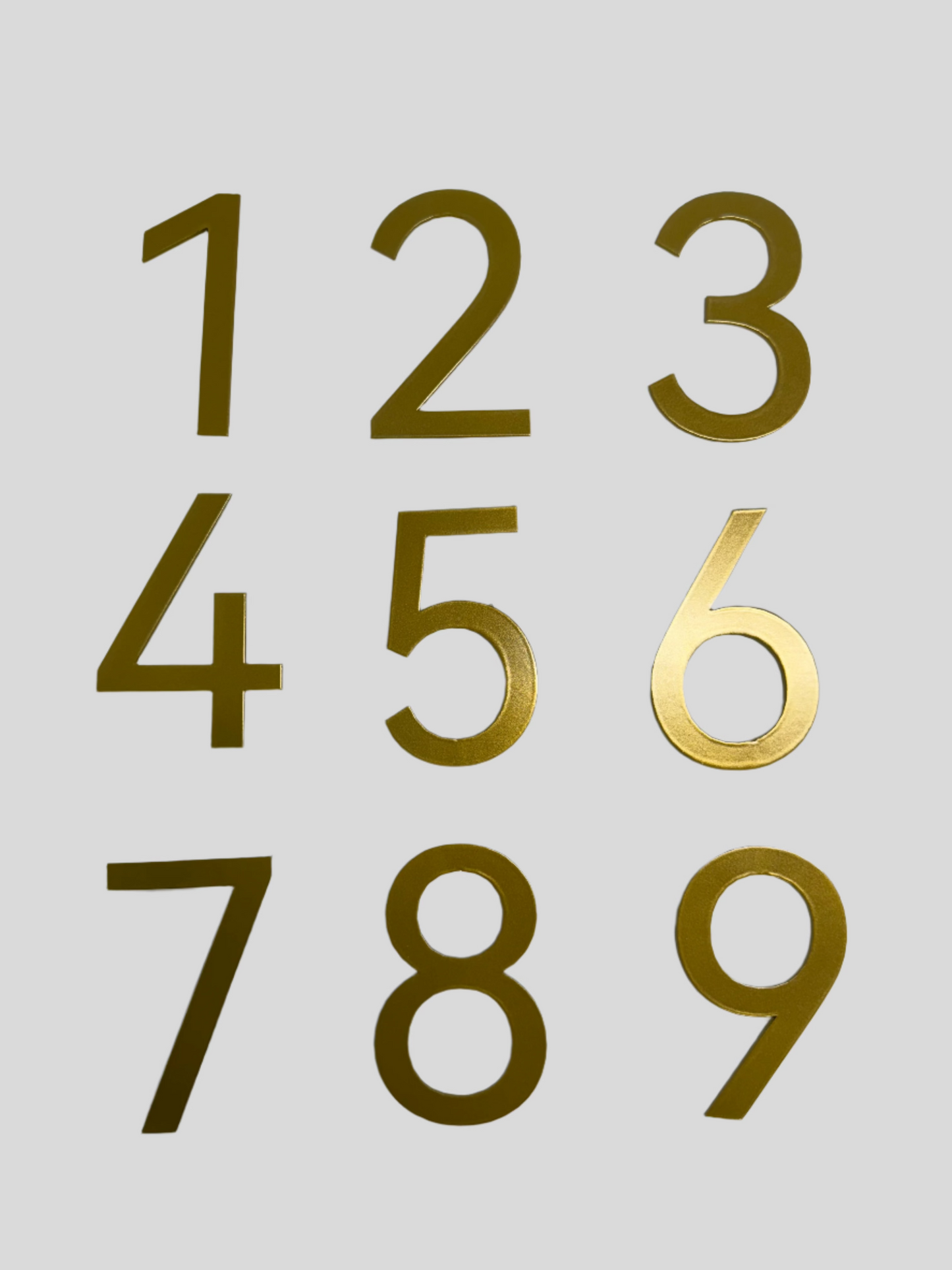 Gold Finished Metal Number 0~9