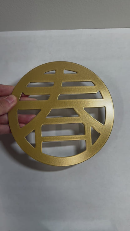 Circle CHUN(春) Metal Wall Decor, 5.9 in*5.9 in