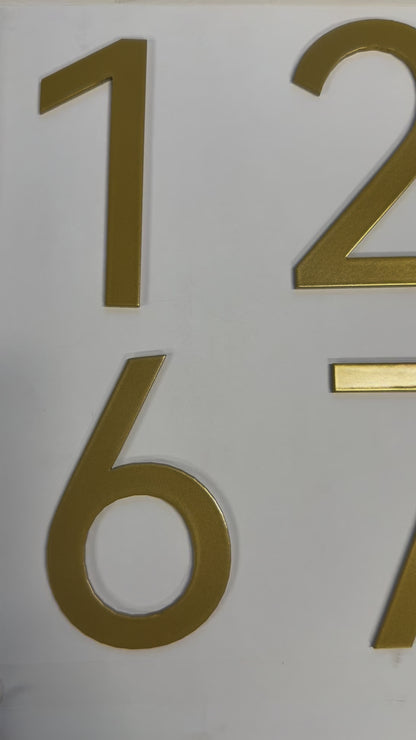 Gold Finished Metal Number 0~9
